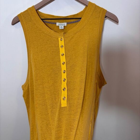 Sundance Benita Henley Tank NEW Gold Flake Size XL - Picture 4 of 11